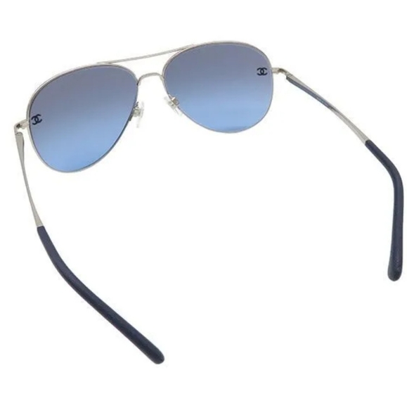 👀Chanel👀 VINTAGE ✨ "Pilot"  ✨Sliver tone "AVIATOR" Sunglasses - Picture 5 of 5